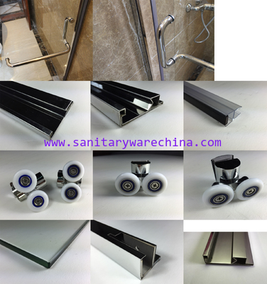 bathroom,shower door, shower enclosure,shower room , stainless steel shower glass HTC-701