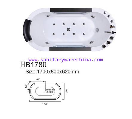 Sanitary wares, Bathtubs, Jacuzzi, Massage bathtub,WHIRLPOOL HB1780 1700X800X620