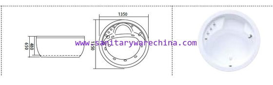 Sanitary ware, Bathtubs, Jacuzzi, Massage bathtub,WHIRLPOOL HB1002 135X135X65CM