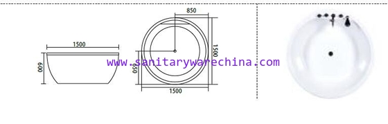 Sanitary ware, Bathtubs, Jacuzzi, Massage bathtub,WHIRLPOOL HB-1003 120X120X60,130X130X60,150X150X60,160X160X60CM